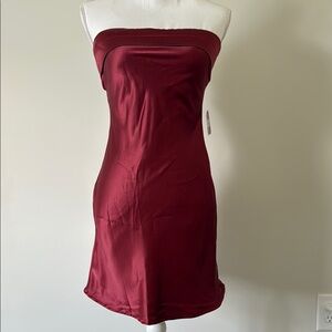 Altar'd State Red Strapless Sheath Dress